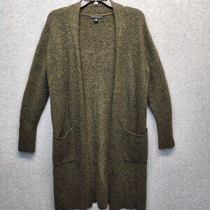 Banana Republic Duster Cardigan Womens XS Green Wool‎ Mohair Blend Woodland